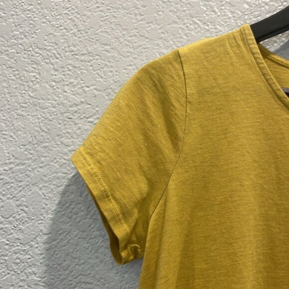 J. Jill PureJill Mustard Orange Brown Scoop Neck Elliptical T Shirt Size XS - Picture 2 of 6